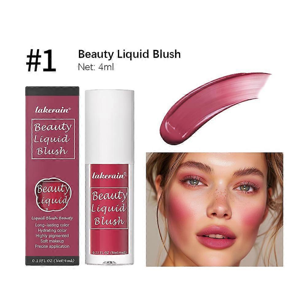 Liquid Blush Beauty Wand Matte Cream, Beauty Liquid Blush for Cheeks with Natural Matte Finish, Soft Cream Face Blush, Moisturizing Lightweight