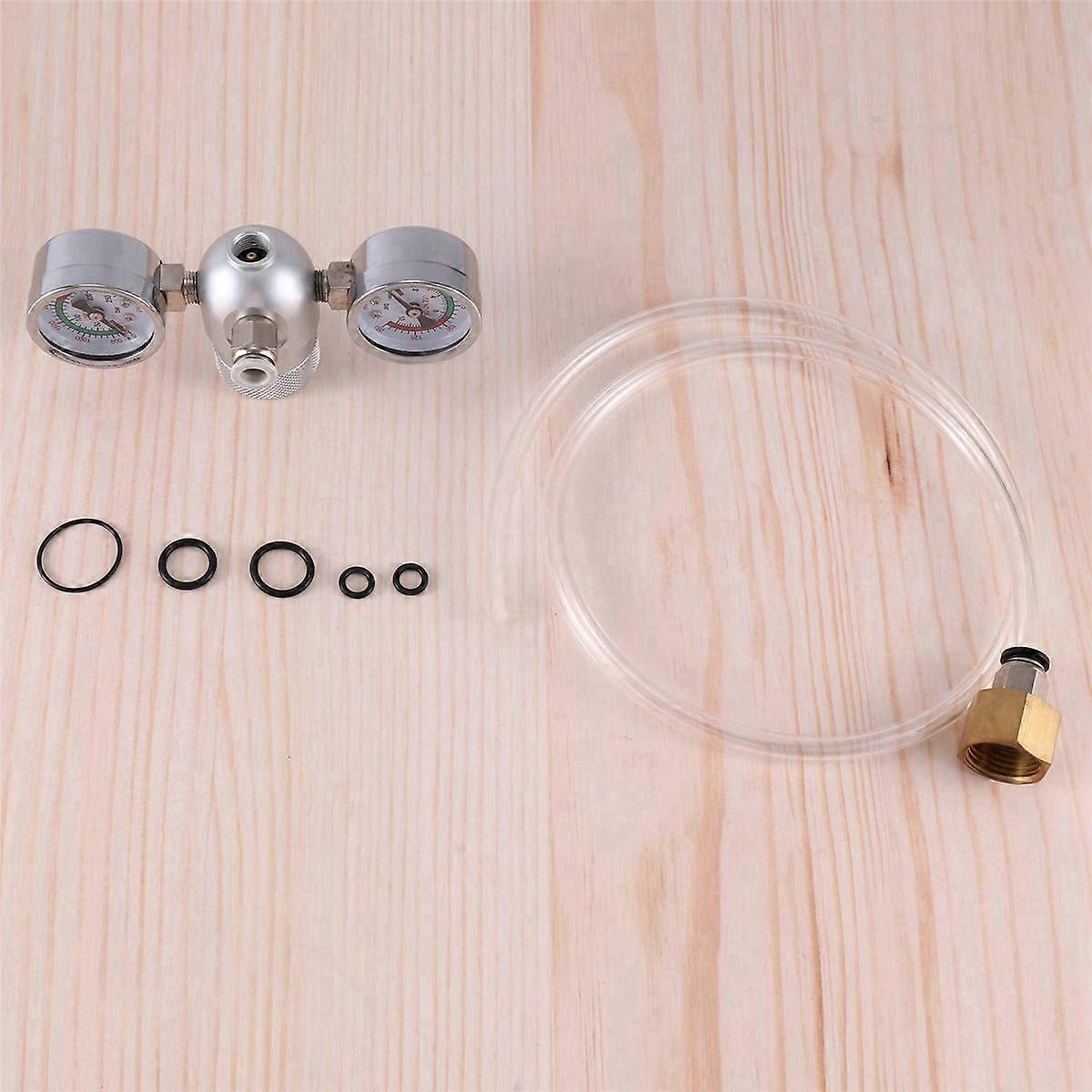 Whipped Cream Pressure Regulator Valve with Hose Line and Adapter for Whipped Cream Chargers 0.95 Liter 580G Tank