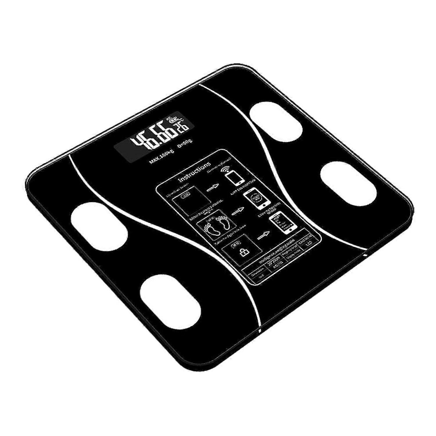 Bluetooth Body Fat Scales,USB Rechargeable Bathroom Weighing Scale,Body Composition Fat Scale with Smart APP