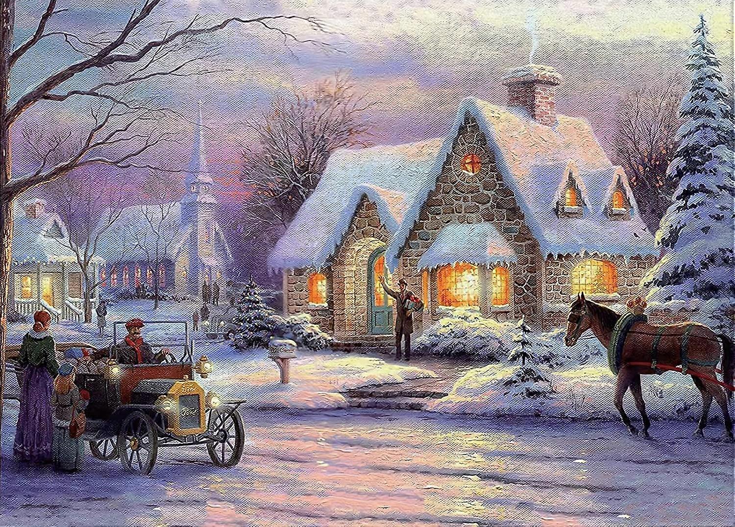 Puzzle 1000 Pièces Adultes - 70x50 Cm - Thème Noël - Cadeau Challengeant Pour Femmes, Hommes
