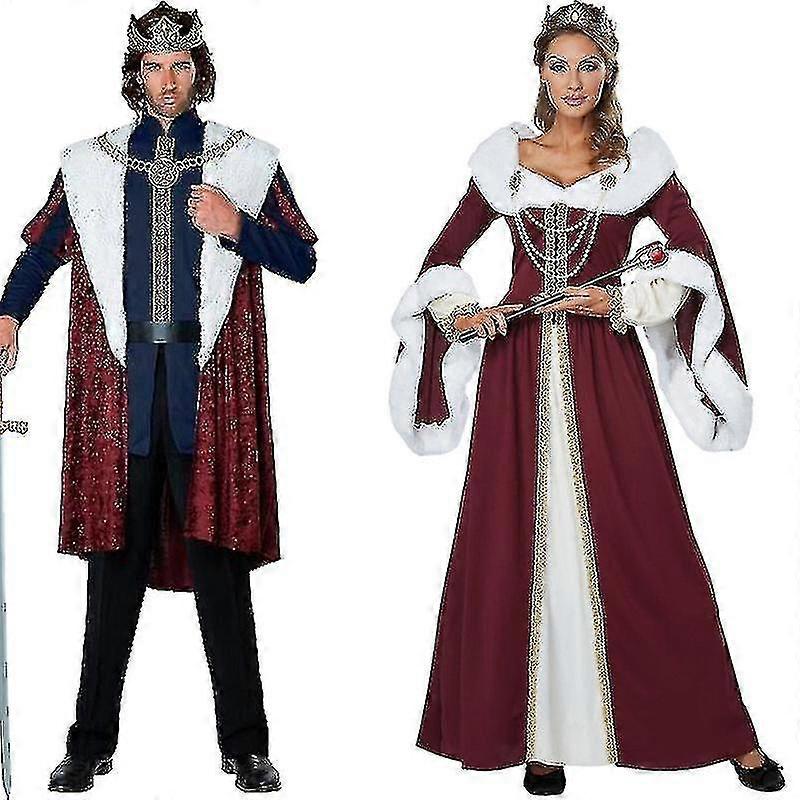 カップルコスプレコスチュームクラシックコートキングクイーンマスカレードステージパフォーマンス服_iu tw