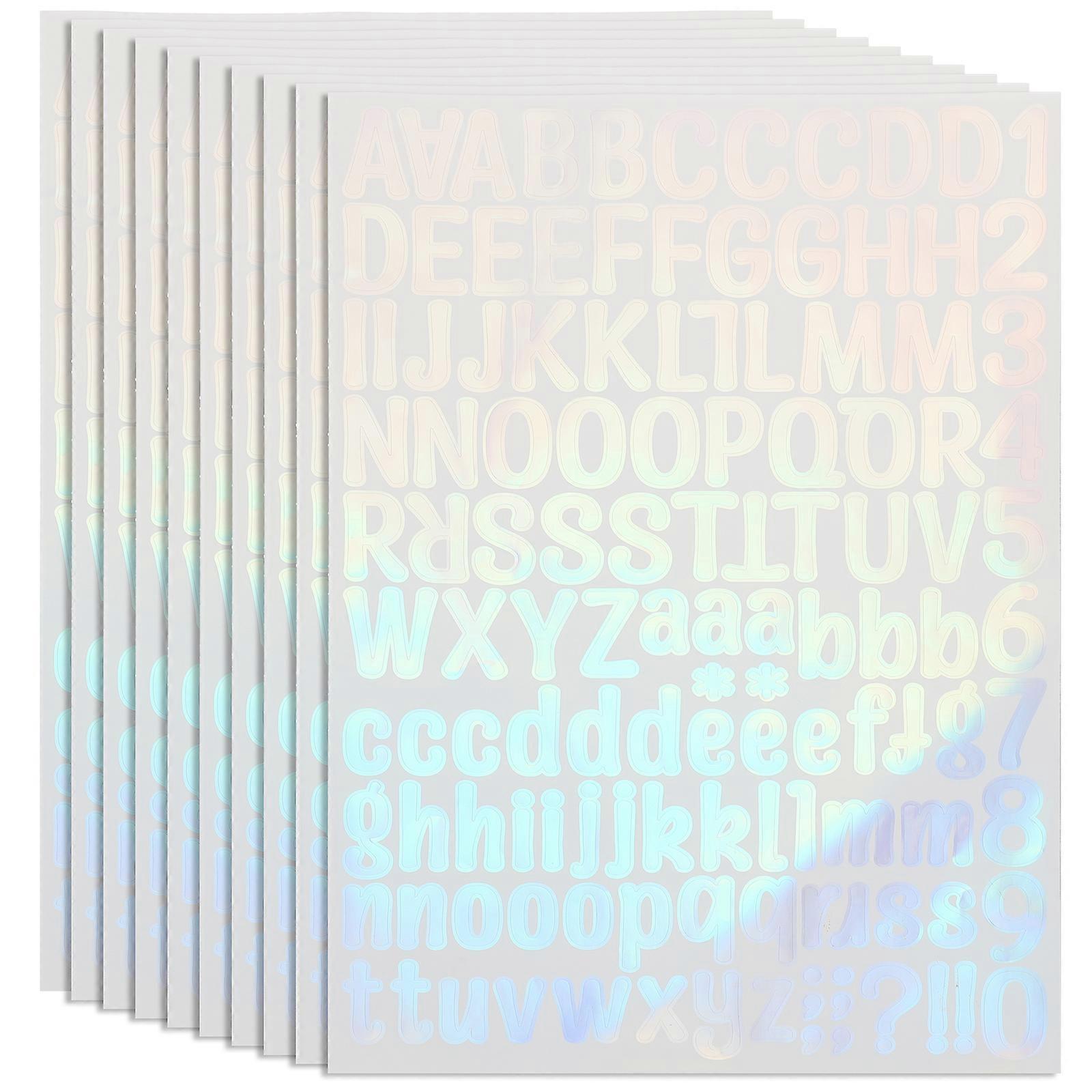 10 Sheets Notebook Tabs Letters Crafts Letter Number Stickers Door Labels Letter Stickers Mailbox Numbers Decal