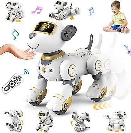 Télécommande robot chien jouet pour enfants - interactif Touch & Follow 17 fonctions chien robot, chiot de marche intelligent programmable chien dansant intelligent ro