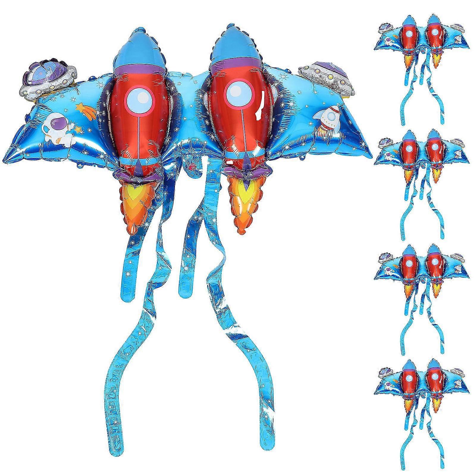 5pcs Rocket Wing Shaped Foil Balloons Large Wings Balloon Decorative Balloons