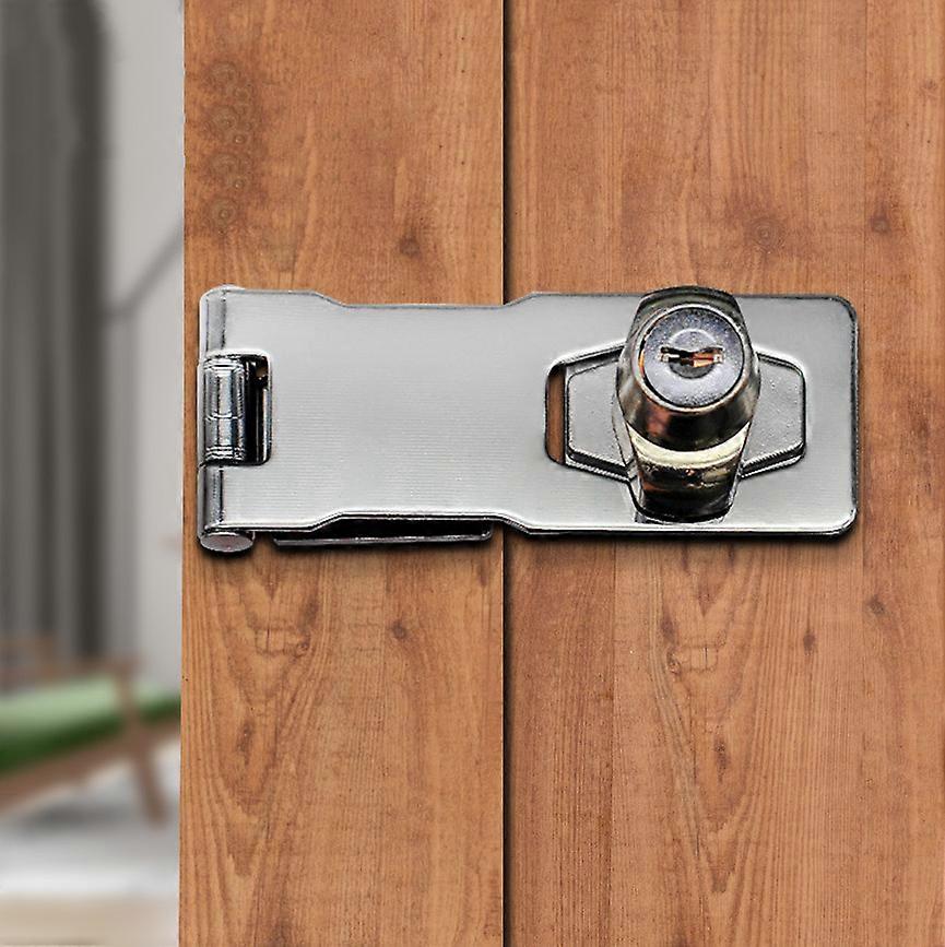 Heavy Duty Padlock Lock, Door Bolt,Stainless Steel Security Bolt For Sliding/sliding Door, Plus Satin Nickel Thickness
