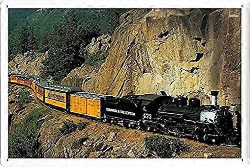 Durango και Silverton Τρένο Κασσίτερος Αφίσα Τοίχου Διακόσμηση Μεταλλική πινακίδα 8X12 ίντσες