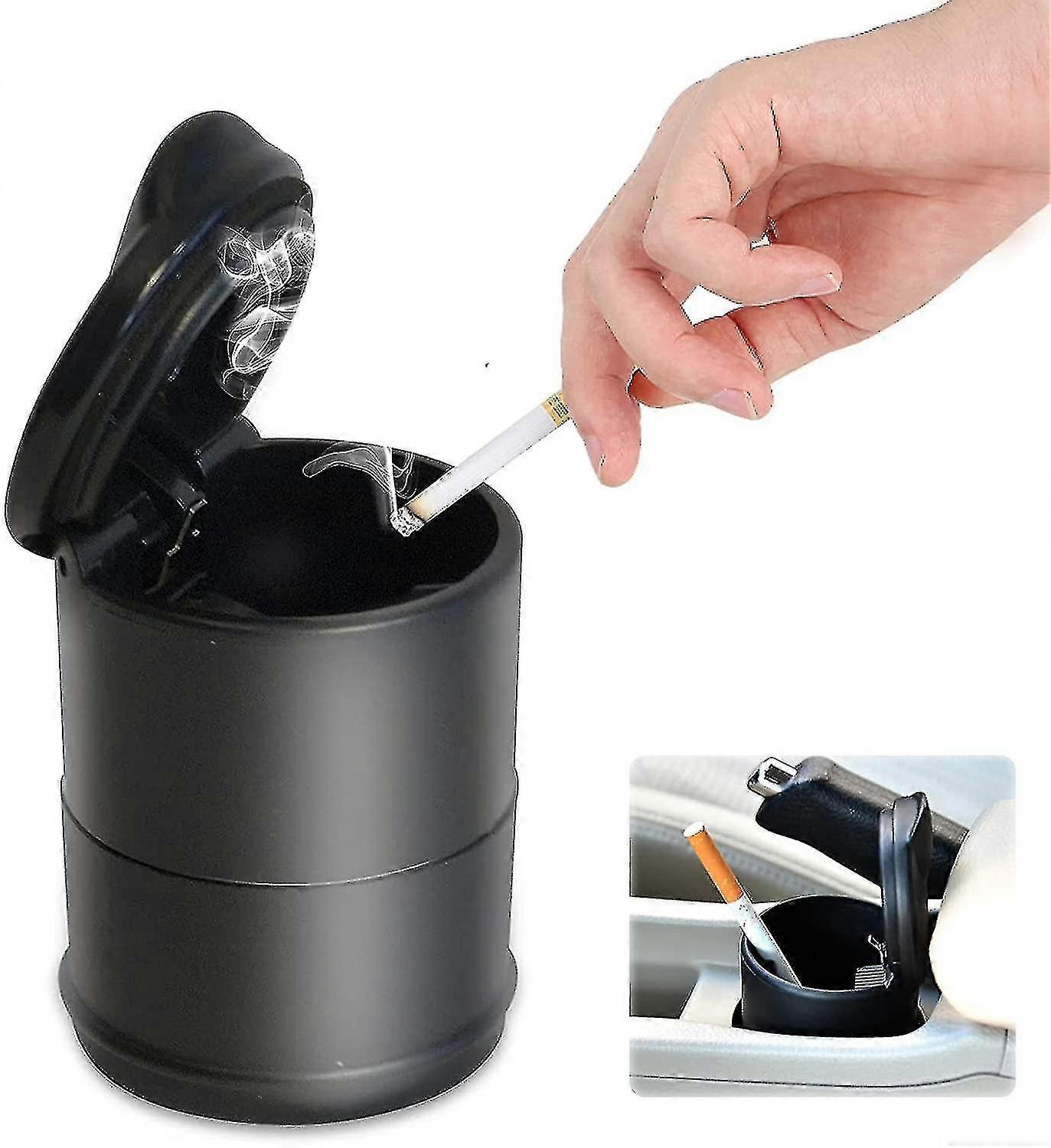 Car Ashtray, Car Ashtray With Lid Car Smokeless Ashtray Portable Car Ashtray