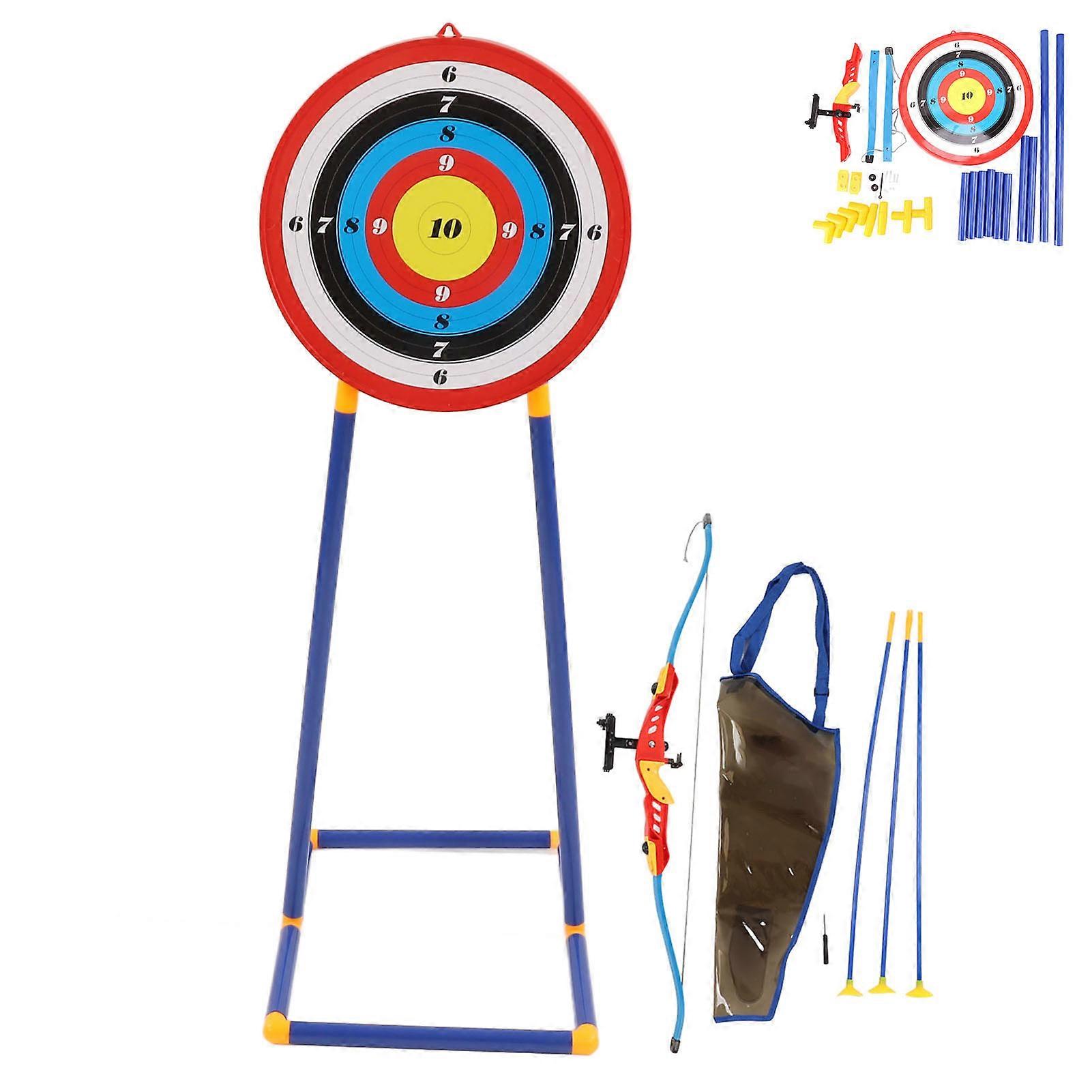 Kids Bow Arrow Set Simulation Suction Arrowheads Children Archery Training Toy with Detachable Standing Target