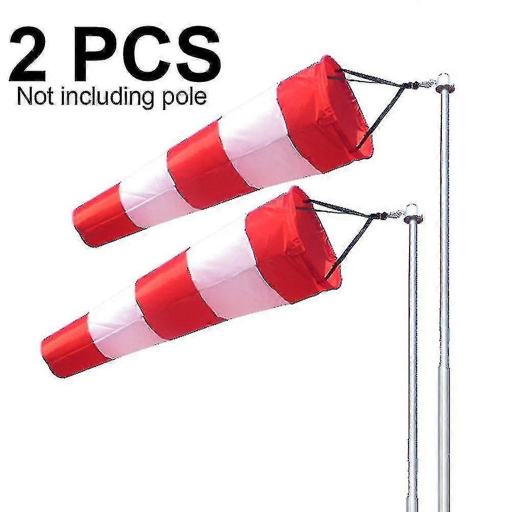 2 Pcs Weather Vane Outdoor Hanging Rip-stop Wind Sock Rotating Windsock External Anemometer Package