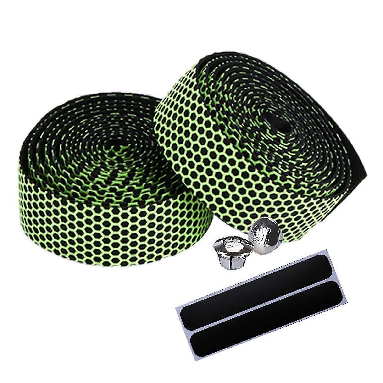 unbrand 1 Set Bicycle Handlebar Tape Honeycomb Anti-slip Breathable Lightweight Eva Foam Shock Absor