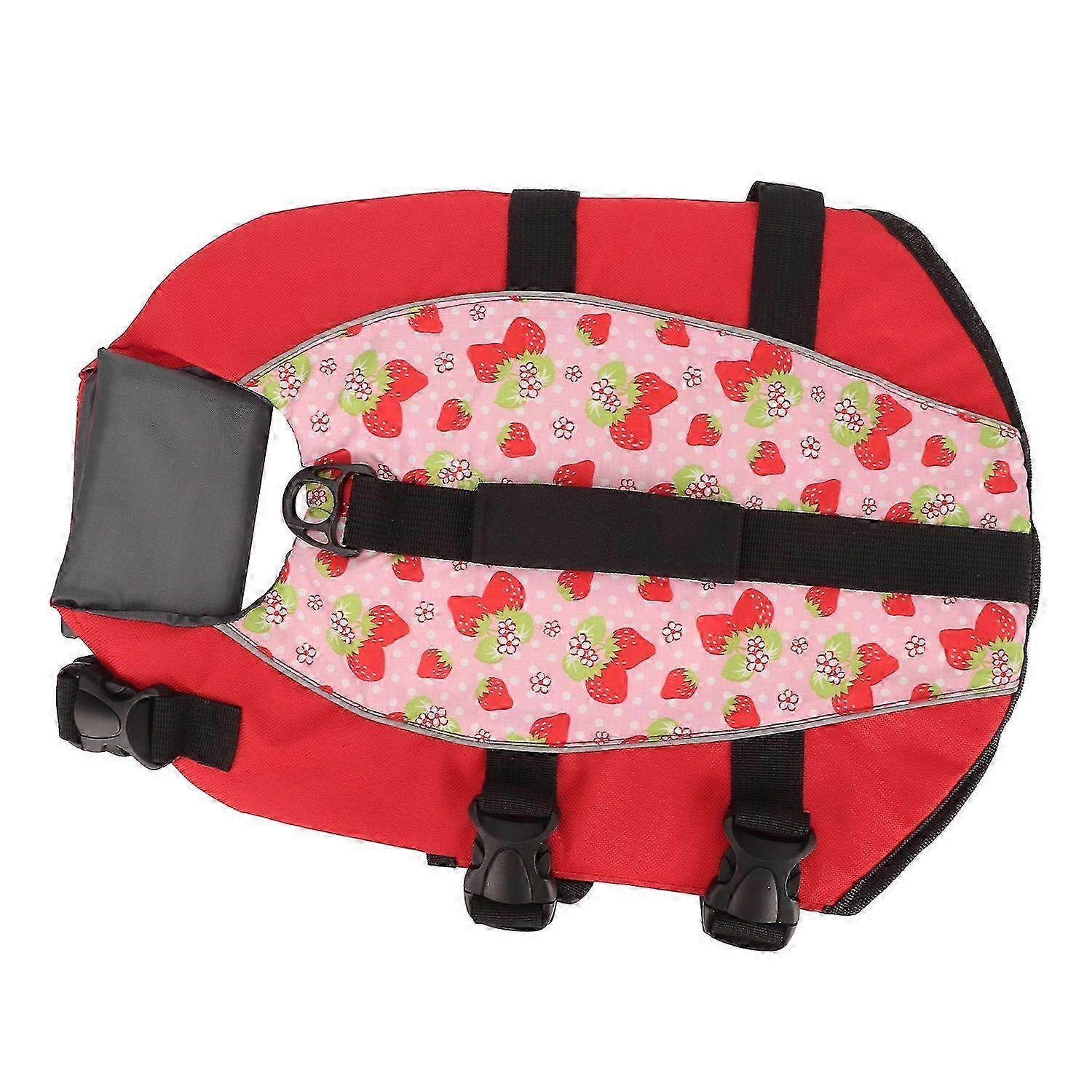 Dog Life Vest Adjustable Tear Resistant Safe Dog Floatation Swimming Jacket with Back Handle for Med