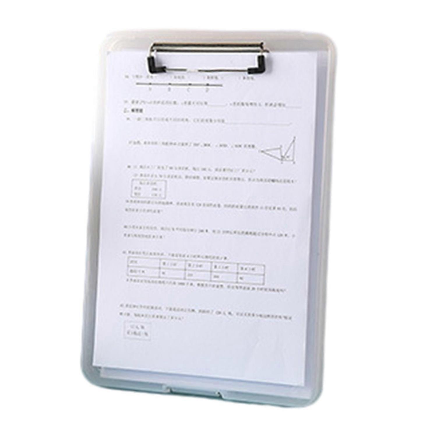 A4 File Storage Box with Clipboard Large Capacity Portable Multifunctional Examination Paper