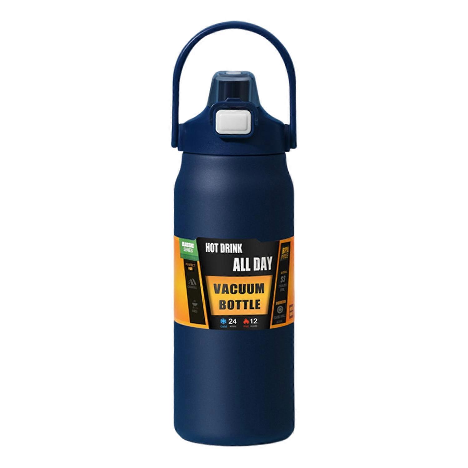 Portable Thermal Cup with Straw Stainless Steel Vacuum Insulated Sport Water Bottle Large Capacity