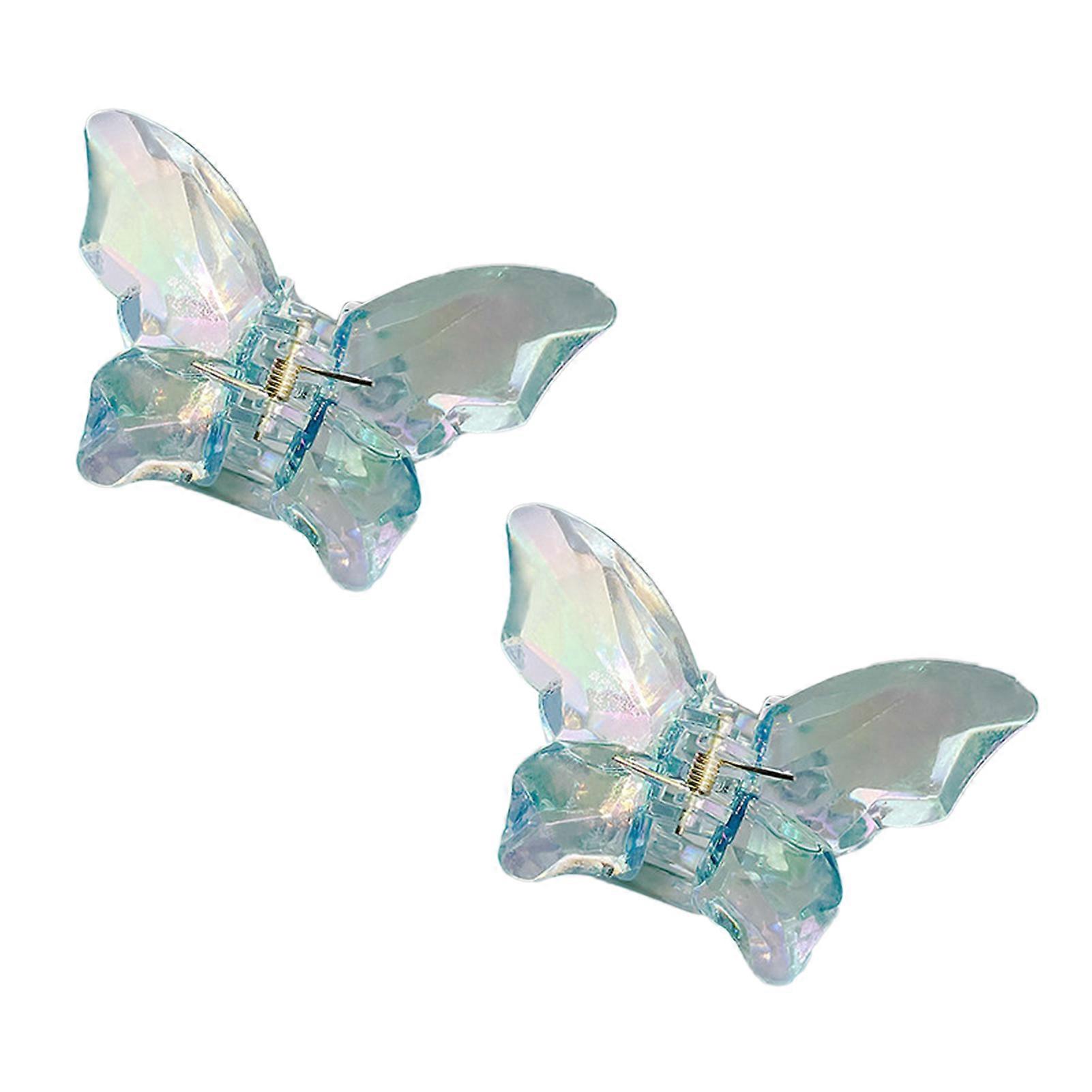 Women Hair Clip Butterflies Transparent Strong Claw Faux Crystal Headdress Women Hair Catch Clamp Hair Accessories