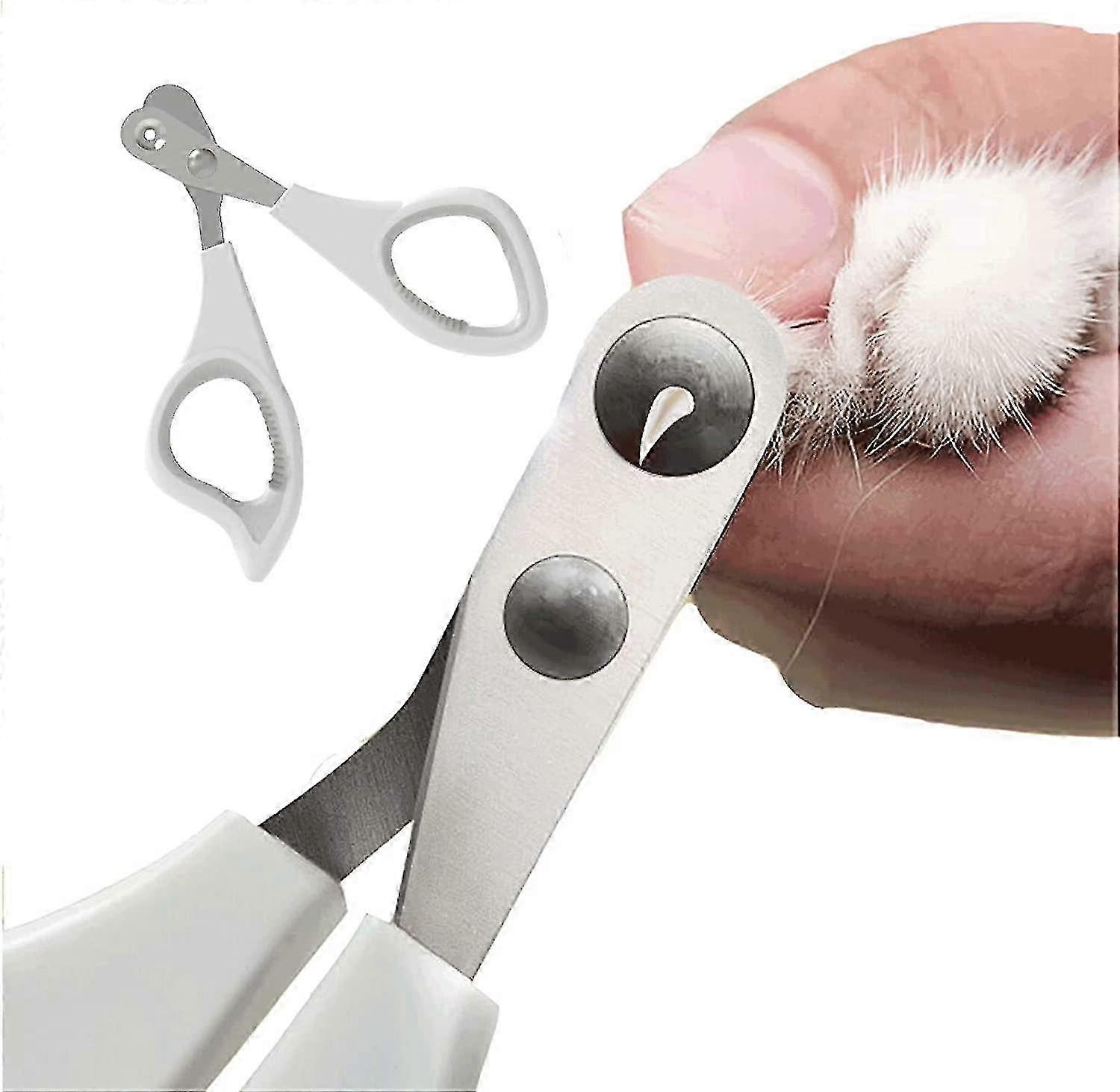 Cat Nail Clippers, Pet Claw Scissors With 2mm Positioning Hole, Pet Nail Clippers For Small Animals, Non-slip - JA