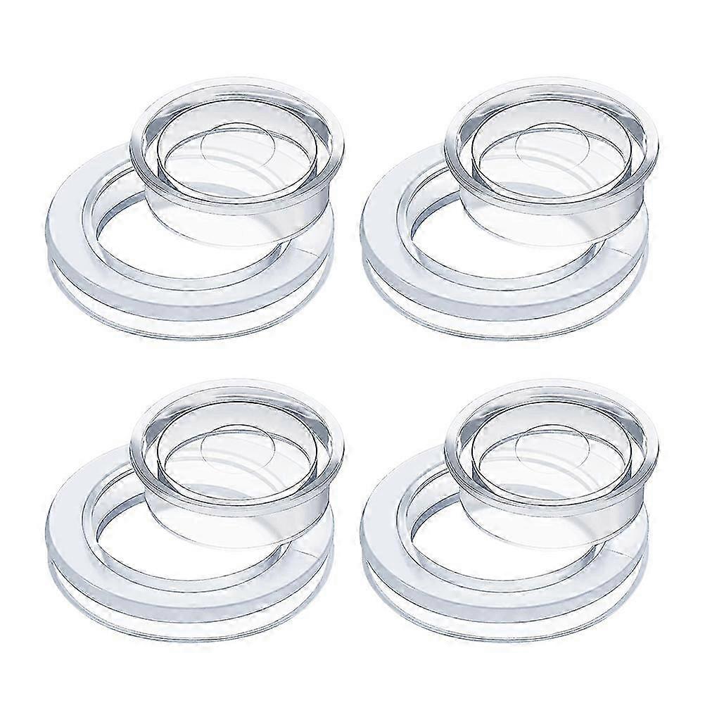 4 Sets Patio Table Umbrella Hole Ring Transparent Table Umbrella Ring with Caps