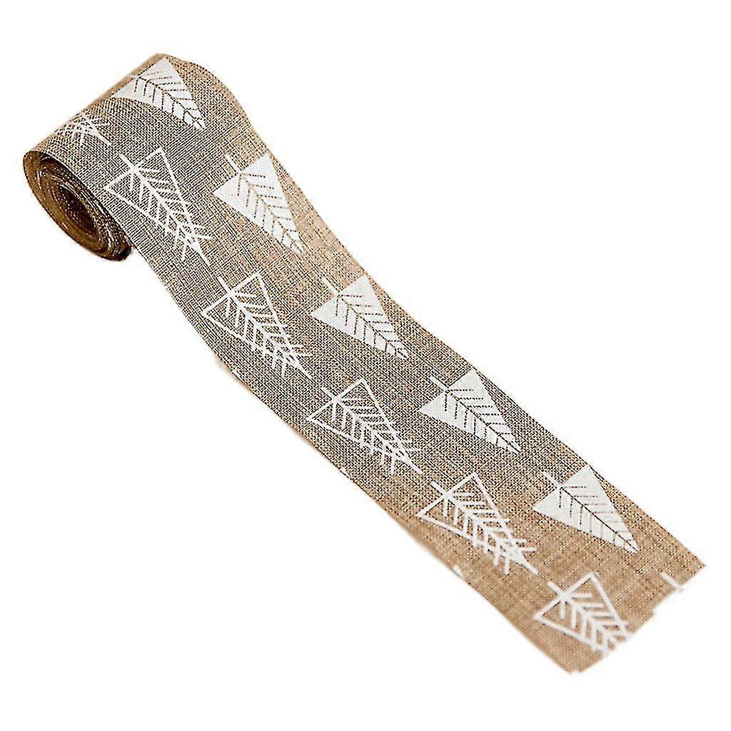 Natural Burlap Christmas Tree Linen Bow-knot Making Ribbon Rolls Simple Design