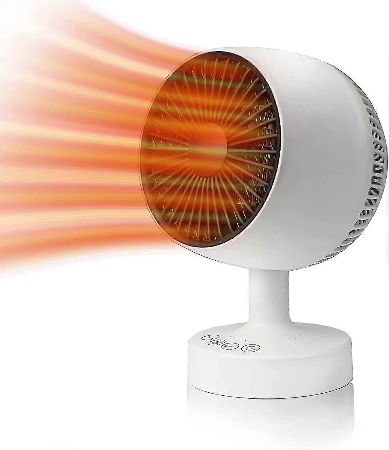 500W Bærbar Rumvarmerventilator Desktop Grøn