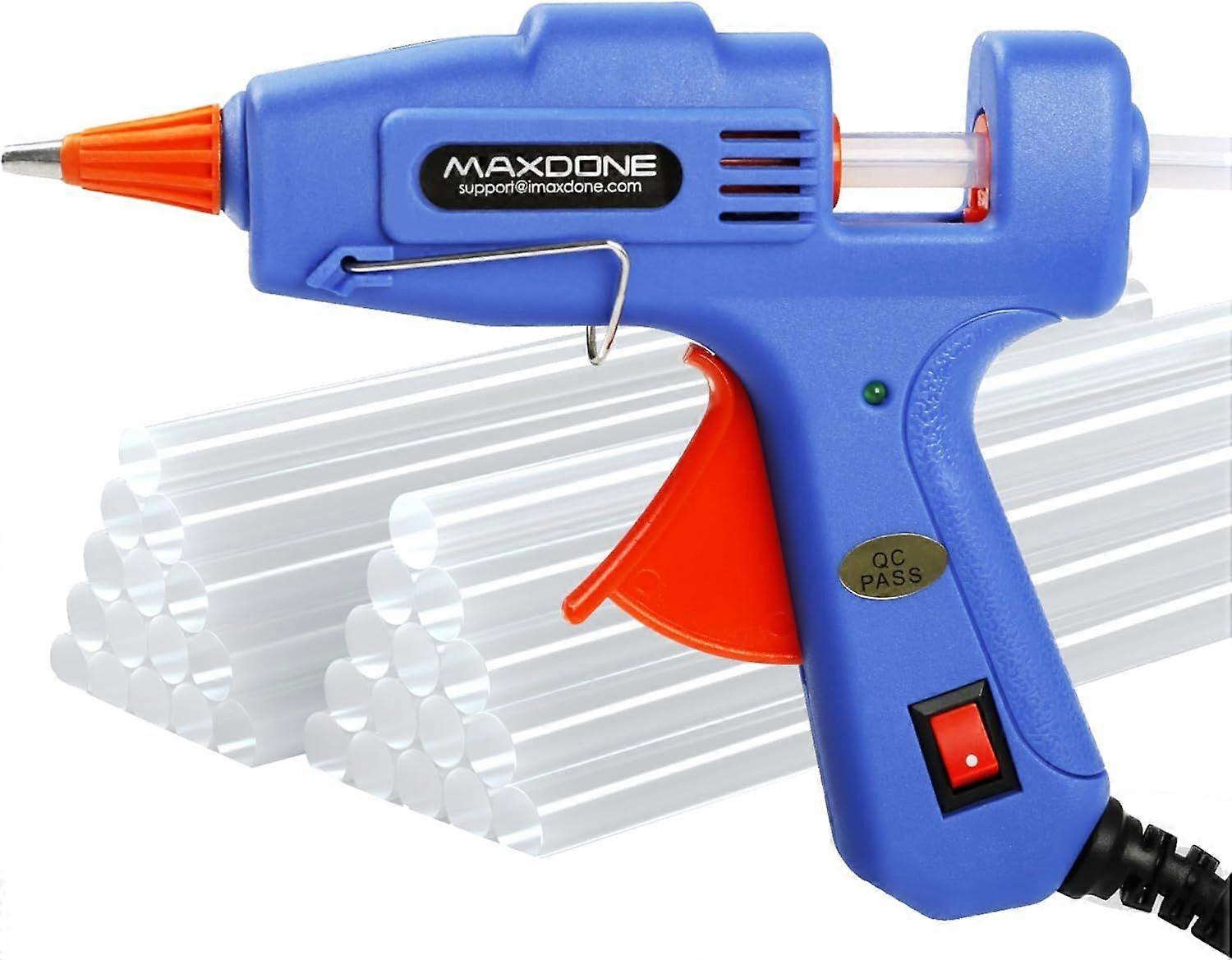 Hot Melt Glue Gun Mini Blue Glue Gun with 20 Glue Sticks, 20W Fast Heating for DIY Craft Projects and Quick Home Repairs (Blue)