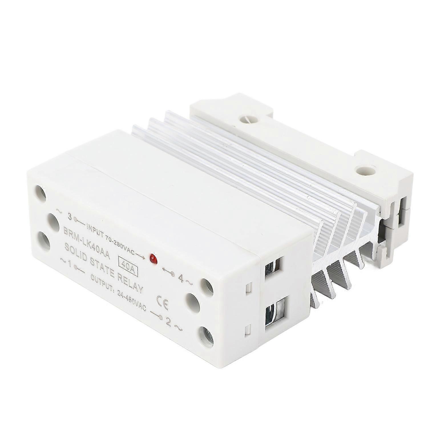Din Rail Solid State Relay Integrated 70‑280VAC Input 24‑480VAC Output Single Phase Solid State Rela