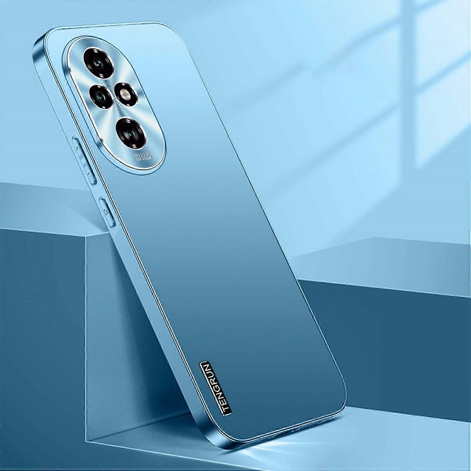 For Honor 200 Pro Fine Matte Metal Design Phone Case Cover Light Blue