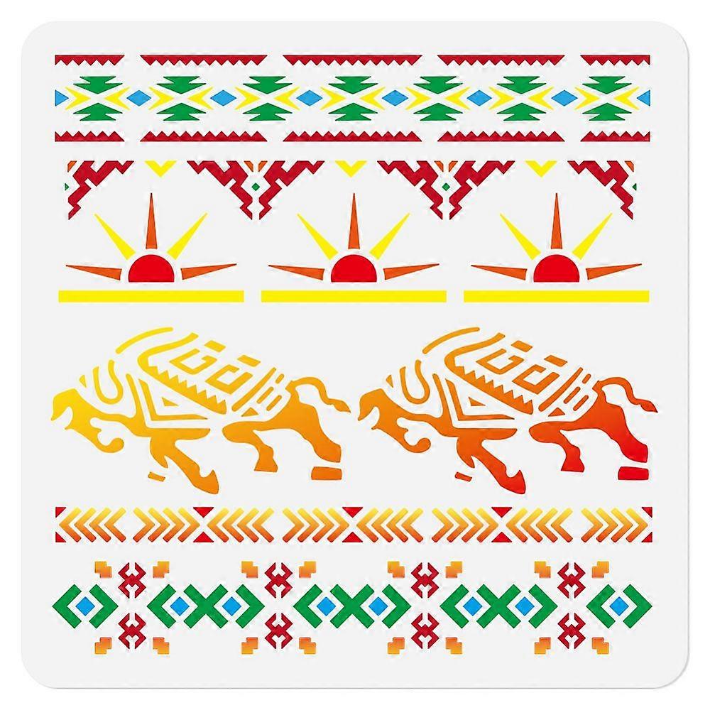 DIYスクラップブックフォトアルバム混合形状300x300mmのための1pcPET中空描画絵画ステンシル