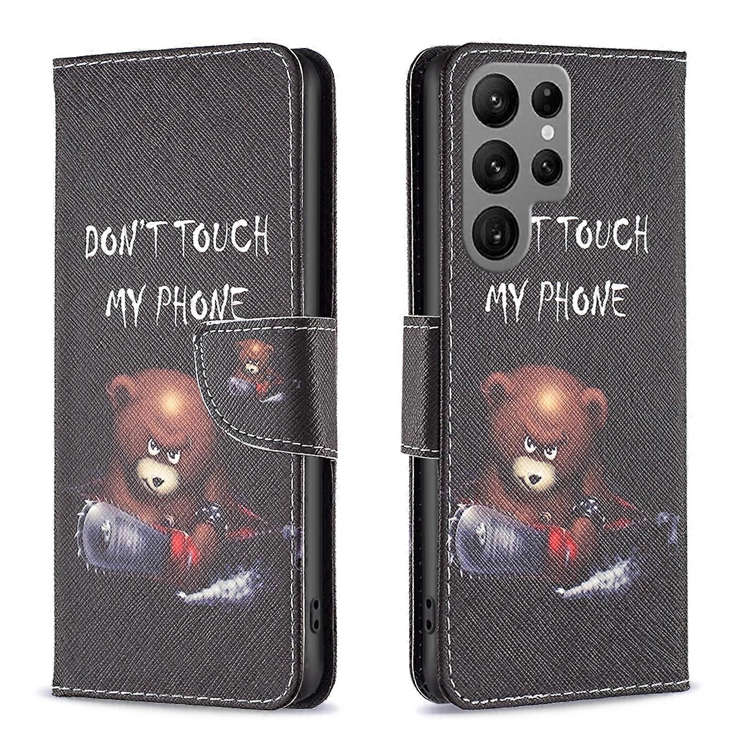 For Samsung Galaxy S24 Ultra Faux Leather Case Sleeve Book Motif 1 Case