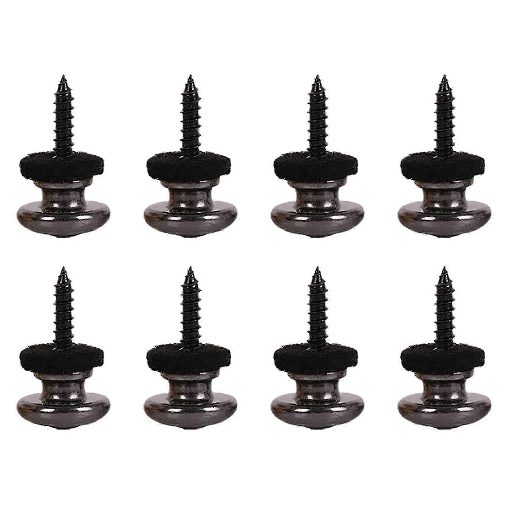 8PCS Wool Copper Guitar Strap Lock Locking Pegs Pins Mushroom Shape End Button suitable for Acoustic Classic