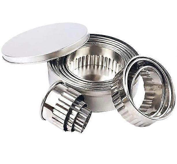 Stainless Steel Fluted Edge Round Cookie Cutter