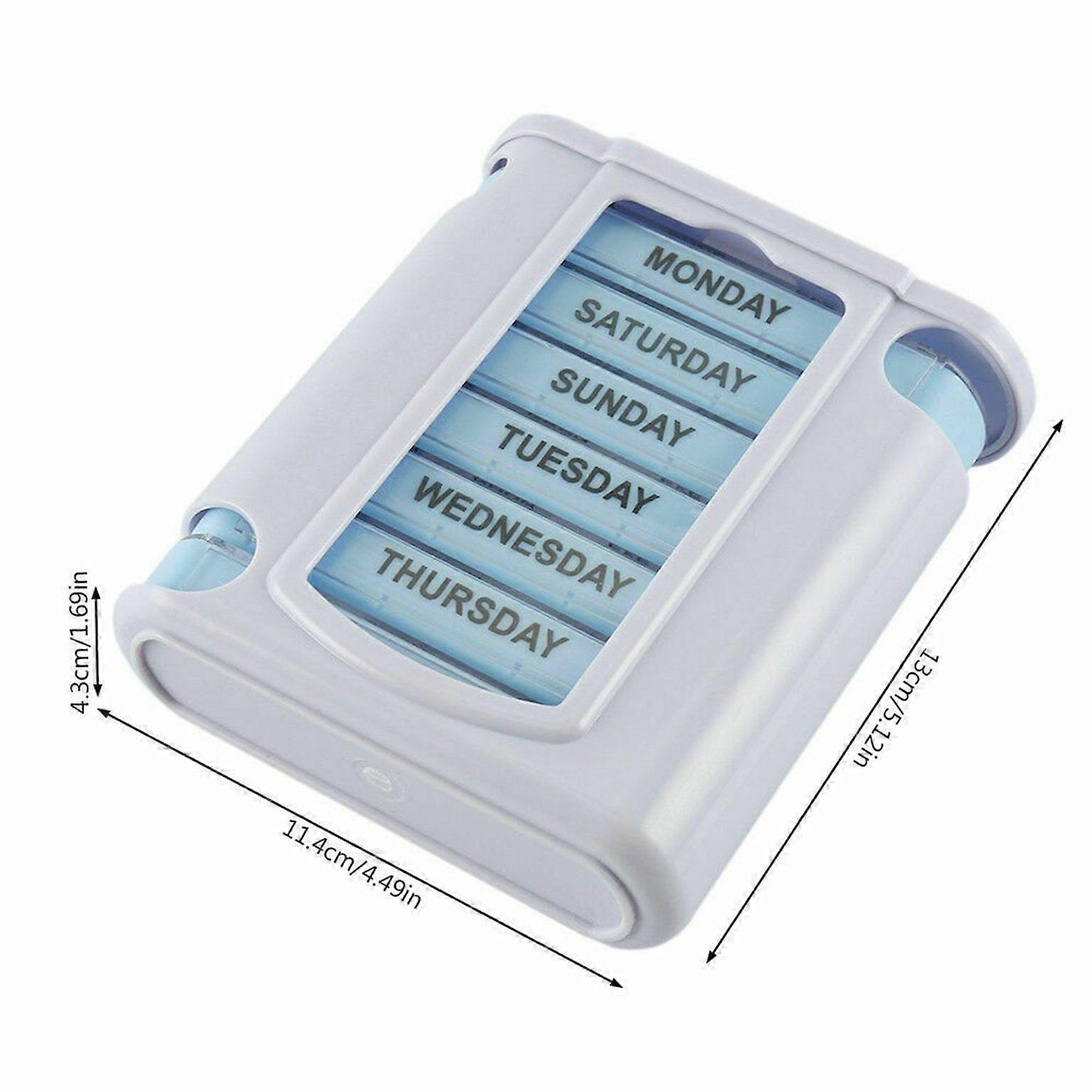 7-Day Pill Organizer Case - Weekly Medicine Tablet Holder