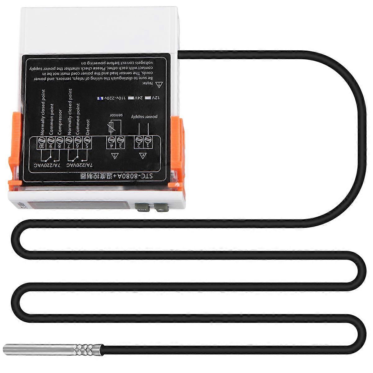 STC-8080A+ Digital Thermostat Temperature Controller Refrigerator Refrigeration Automatic Defrost Timer Single Probe