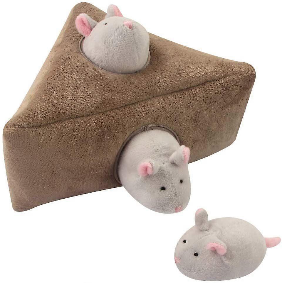 Squeaky Plush Dog Toy, Interactive Stuffed Dog Chew Toys with Squeaker, Durable Pet Toy for Small Medium Chewer with Cute Shape, Boredom Reducing Trai