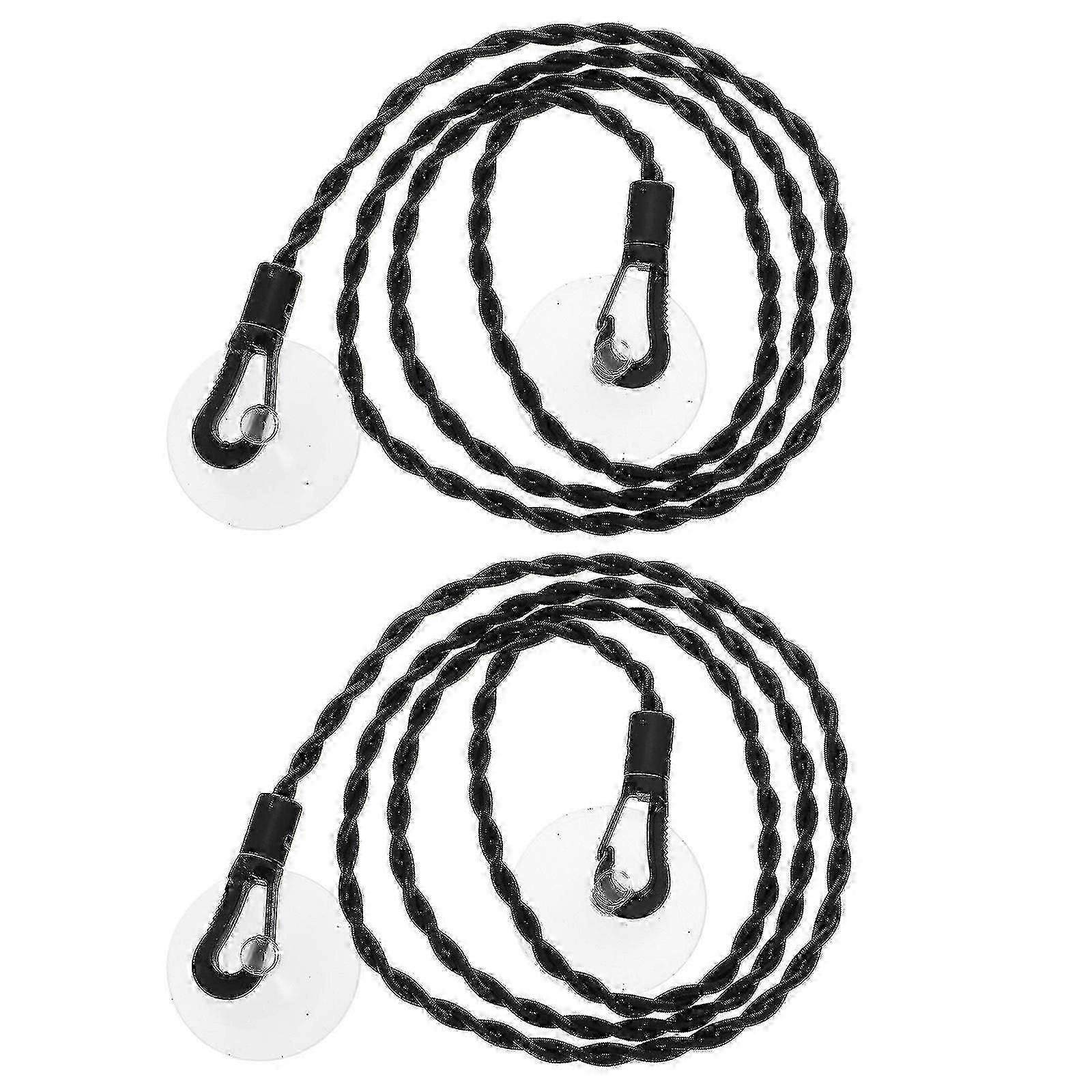 2pcs Sucker Clothesline Portable Telescopic Punch Free Windproof Clothes Line