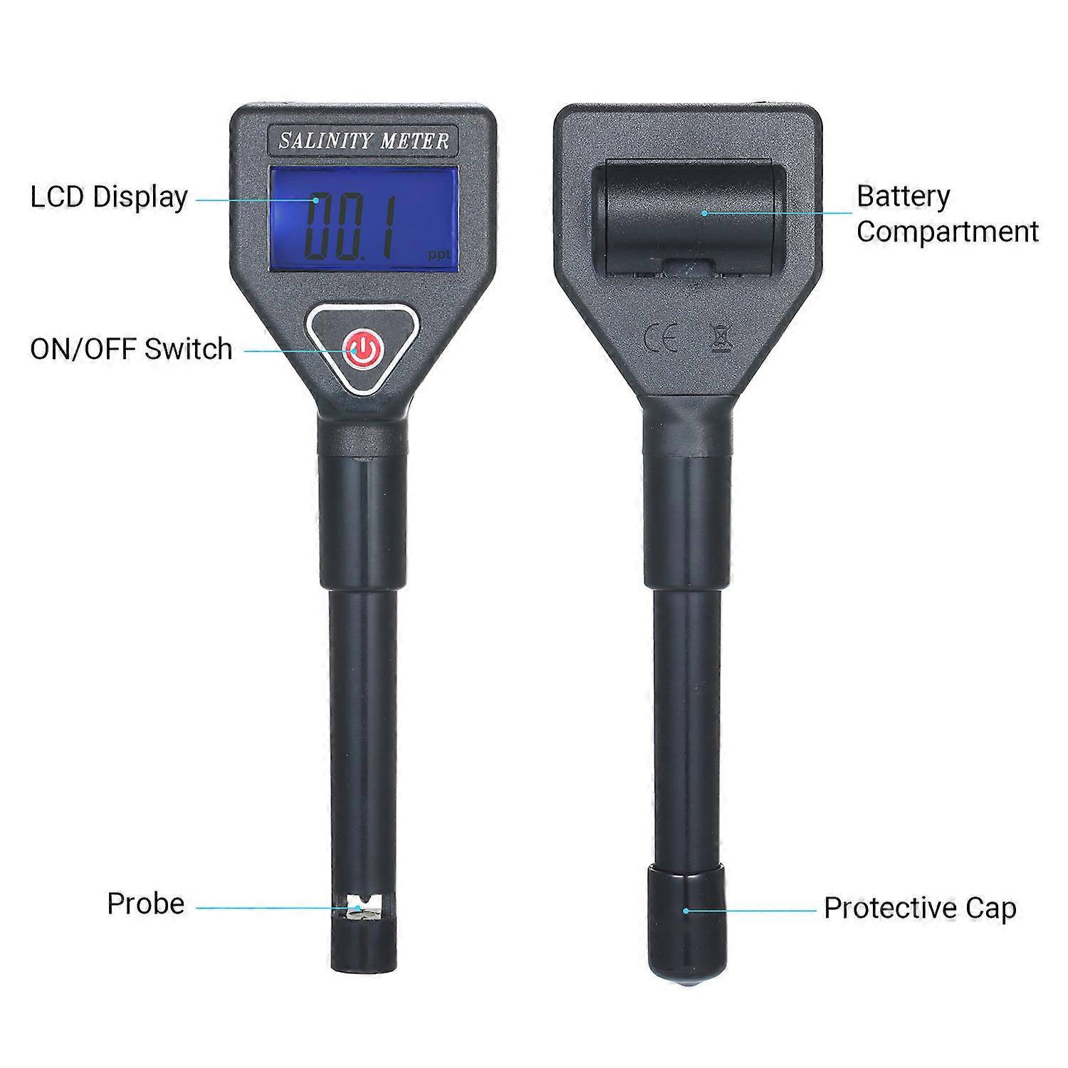 Seawater Salinity Refractometer Portable Handheld Salinity Meter ATC Salinometer Aquarium Halometer Salt Gauge Saltwater Tester