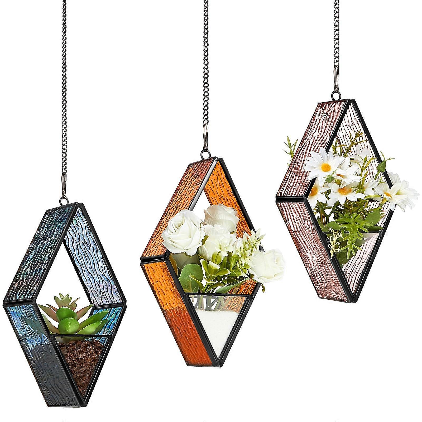 3-piece hanging glass greenhouse