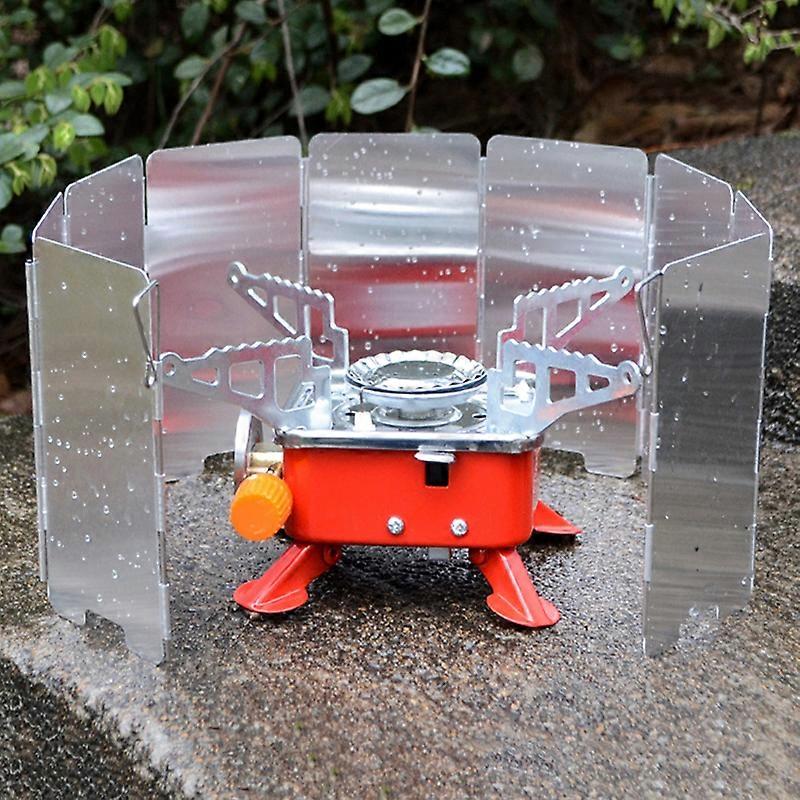 9 Plates Fold Camping Stove Gas Stove Windshield Foldable Outdoor Hot Selling