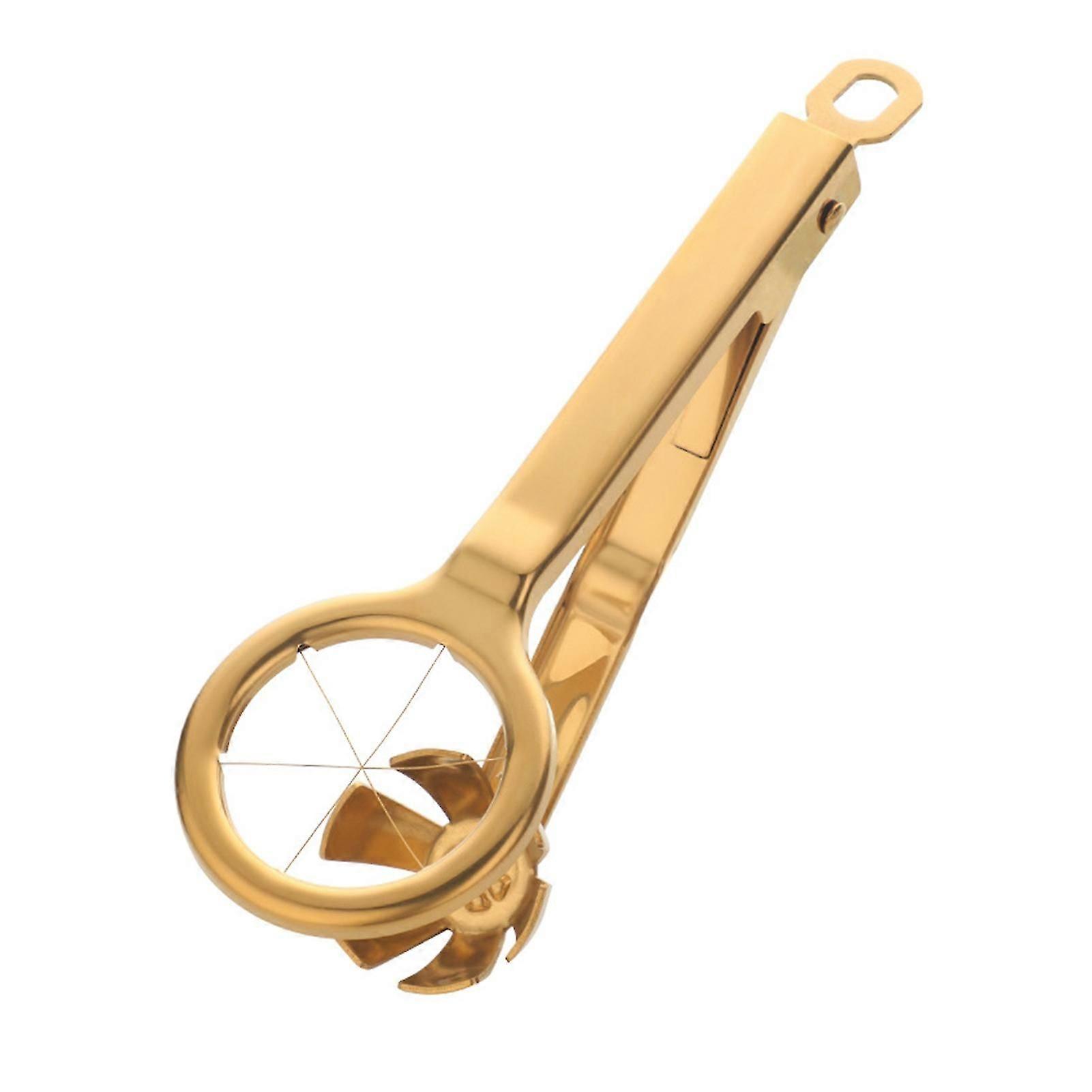 Stainless Steel Egg Cutter Multifunctional Sturdy Compact Hexagonal Egg Wedger for Home