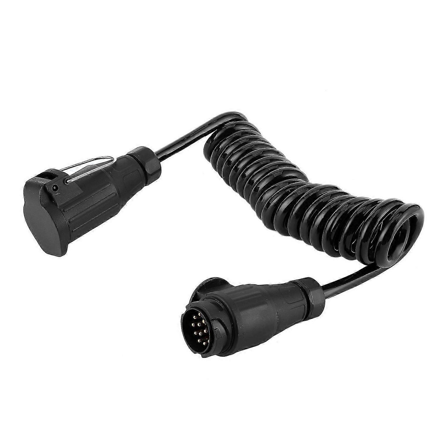 13Pin to 13Pin Adapter Cable Trailer Plug Extension Spring Cord for Car Caravan RV