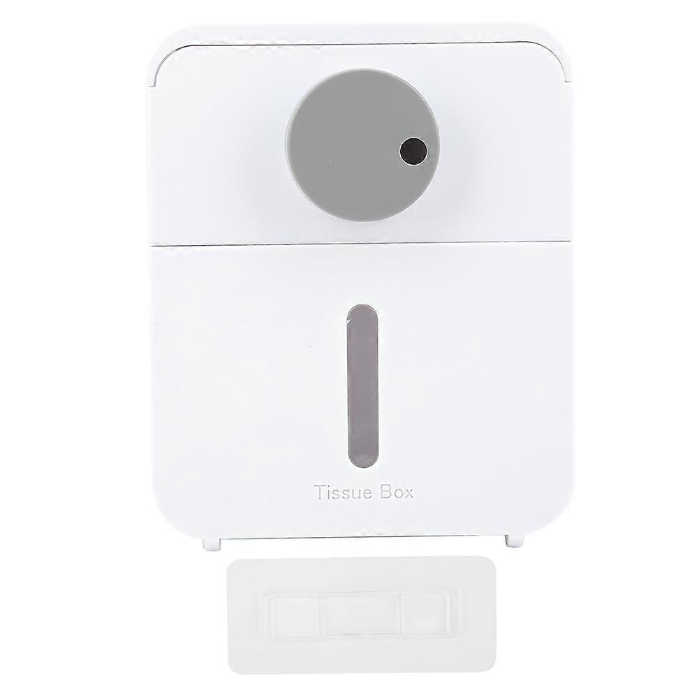 Wall‑Mounted Toilet Roll Paper Rack Holder with Top Shelf Drawer for Bathroom Toilet