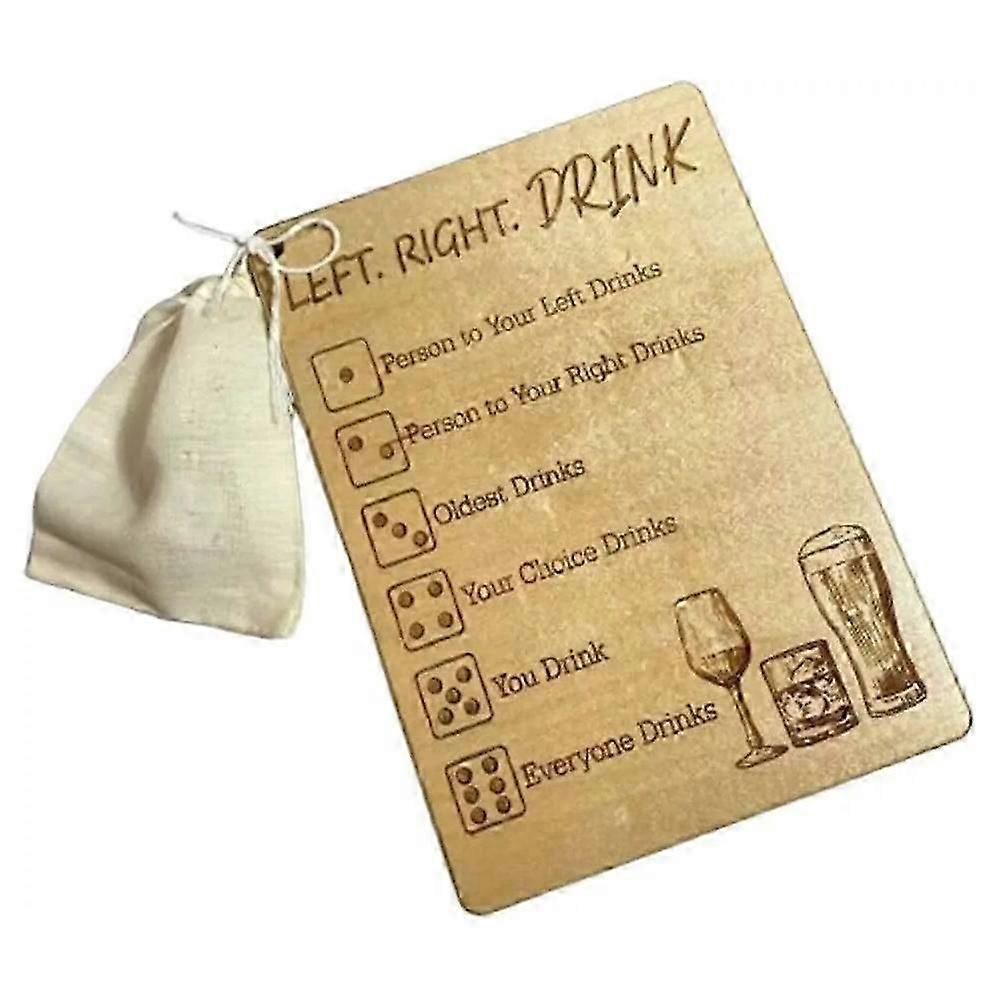 Left Right Drink Drinking Game- Adult Drinking Game Left Right Center