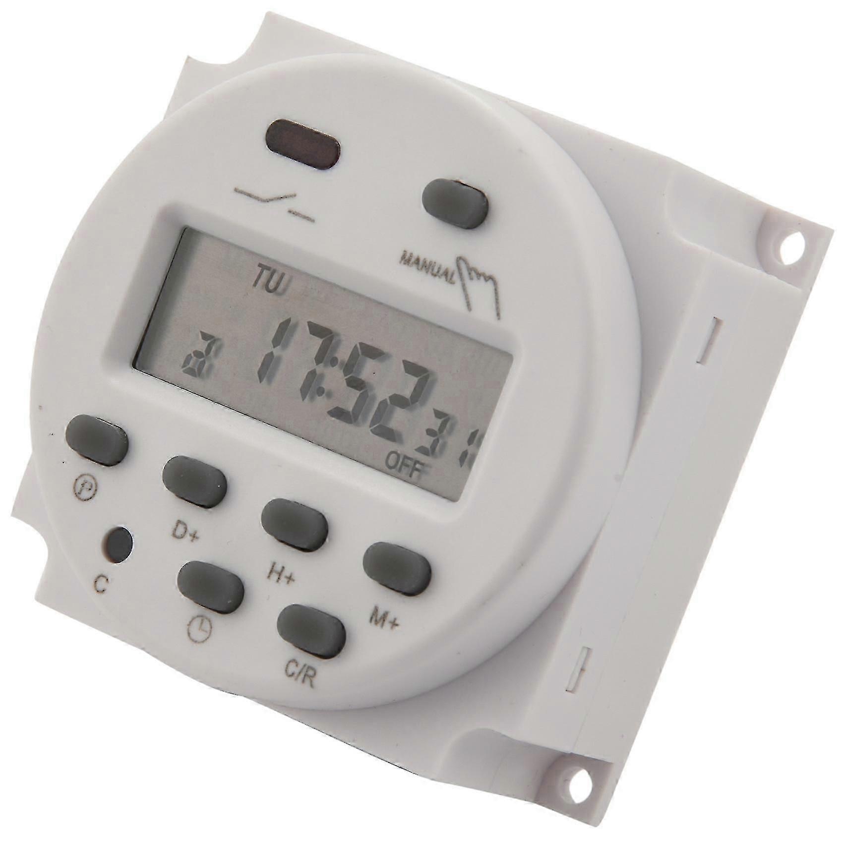 DC 12V Digital LCD Effekt Programmerbar Timer Tidsomkopplare Relä 16A Ampere-Bra