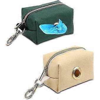 2 Pcs Waterproof Canvas Dog Waste Holders, For Walking Dogs