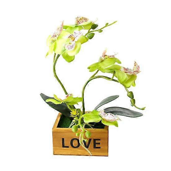 Artificial Flower Butterfly Orchid Pot Bonsai Garden DIY Party Desktop Decor