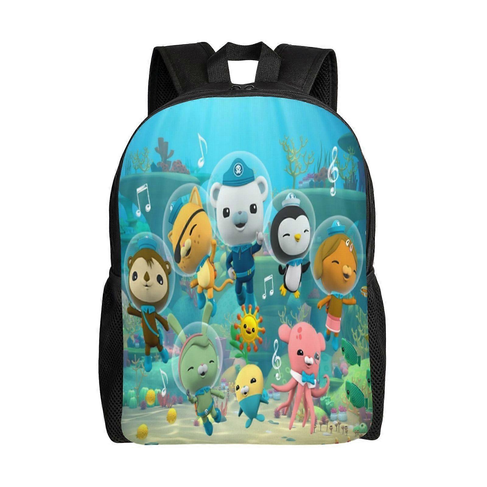 حقيبة ظهر 1448QF Octonauts حقيبة ظهر سعة كبيرة حقيبة مدرسية حقيبة كتب حقيبة ظهر غير رسمية لحقيبة ظهر للنساء ورجال أطفال XA1448