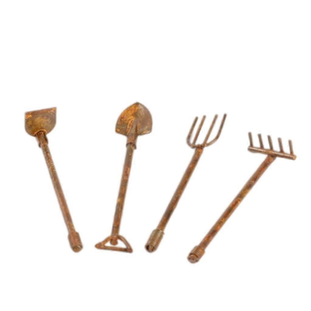 ドールハウスメタルガーデニング1/12 1/6フェアリーガーデンヤードツール装飾アクセサリー