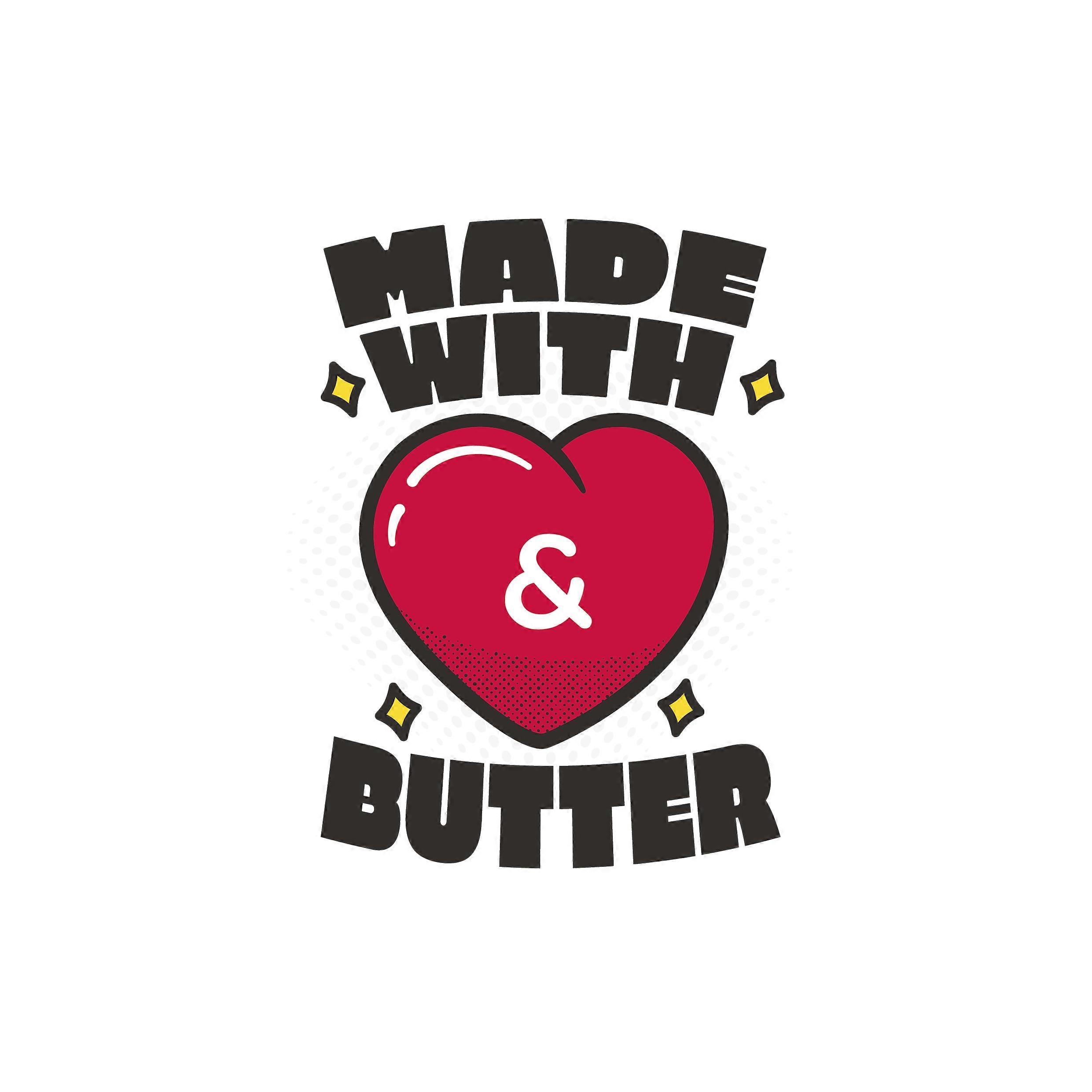 Iron-on patch Made with love and butter