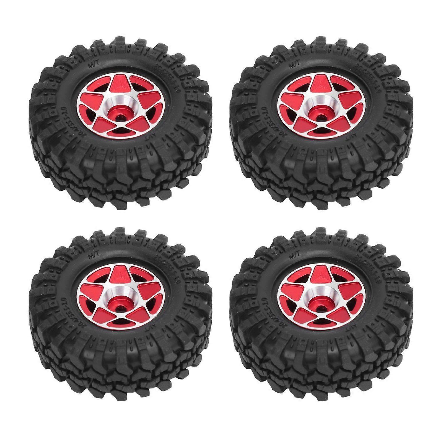 Aluminum Alloy 1.0 RC Wheel Rims with Tires - Complete Set