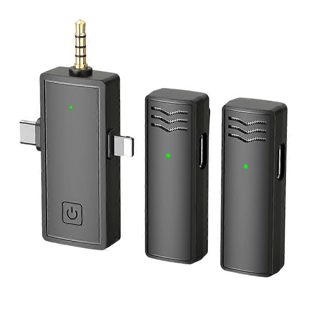 Nouveau microphone audio intelligent sans fil 2,4 G trois en un