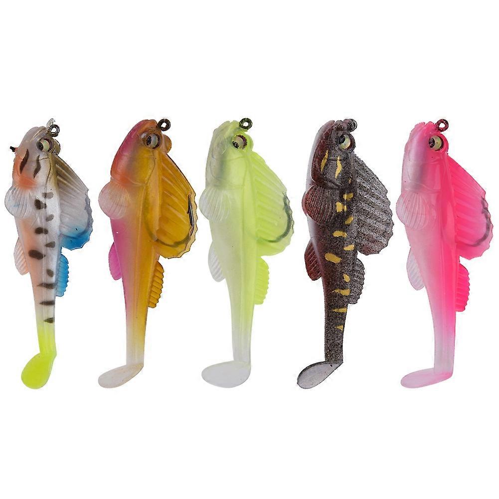 5 pcs Soft Bait   Jumping Fishing Lure Artificial Fish Tackle Accessories Kit Jig Wobblers