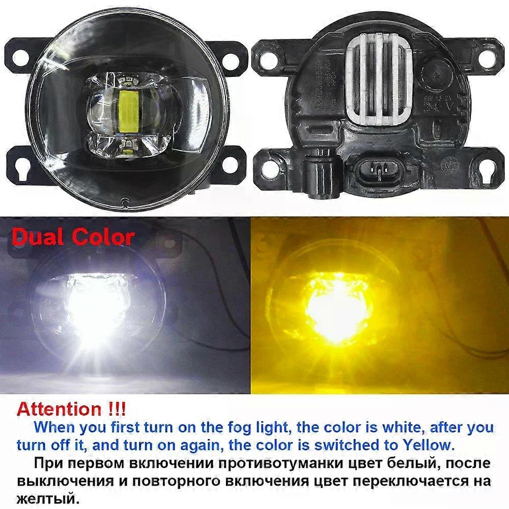 Applies to2 X Car Front Bumper Fog Light Assembly 30W H11 Adjustable LED Lens Fog Lamp DRL For Mazda Flair Crossover 2020 2021 2022 2023